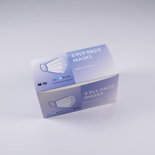 Медицински маски за лице - 50 броя - лилави Медицински маски за лице - 50 броя - лилави