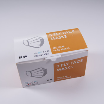 Медицински маски за лице - 50 броя - оранжеви